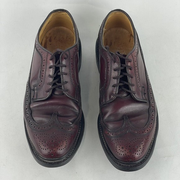 Dexter Vintage Mens Size 8 D Wingtip Longwing Burgundy Leather Oxford Shoes main image 6